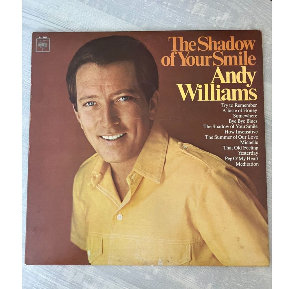Andy Williams "The Shadow of Your Smile" vinyl - 1966